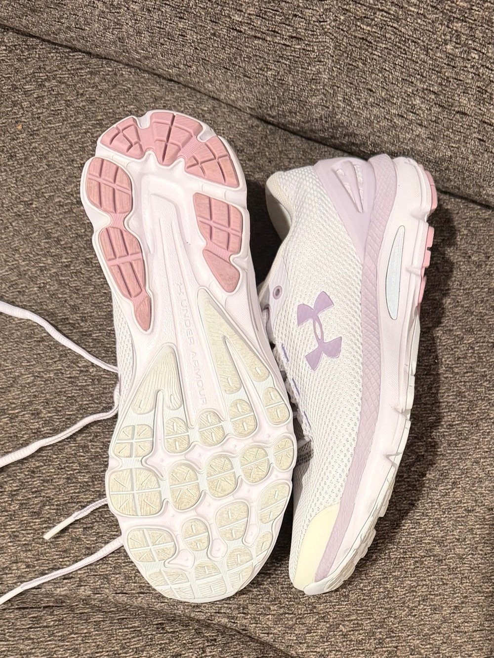 Under Armour Charged Gemini Women’s Running Shoes in Light Purple and White